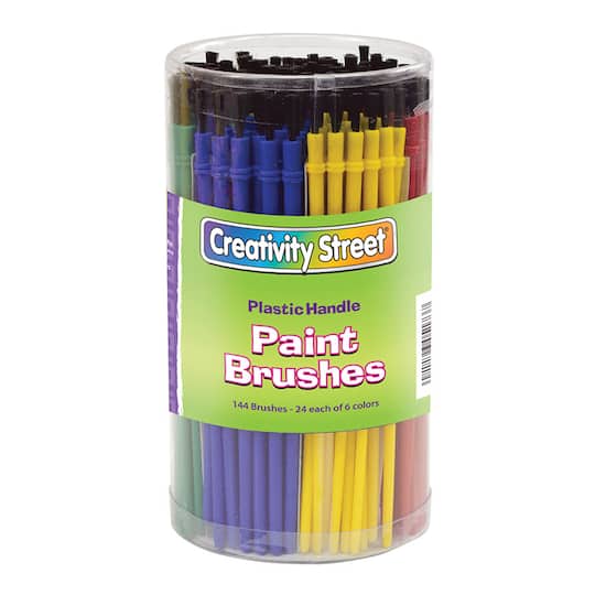 6 Packs: 144 ct. (864 total) Creativity Street&#xAE; Economy Paint Brushes